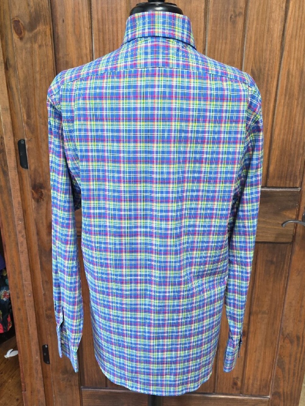 Ralph Lauren Multicolor Plaid Button-Down Shirt (Blue, Green, Yellow, Pink) - M - Picture 2 of 9